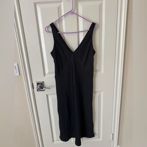 A New Day Elegant Black V-Neck Slip Dress